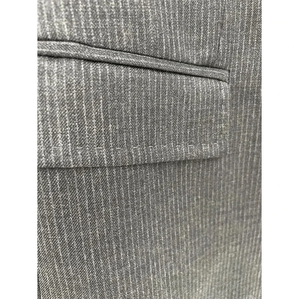 Dolce & Gabbana Women's Pin Striped Blazer Charcoal Gray Jacket Notch Lapel